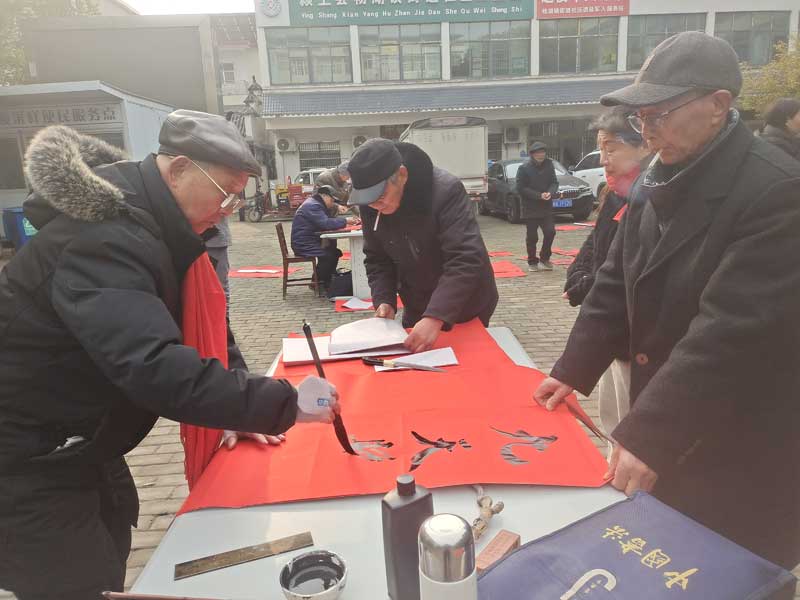 翰墨迎春启新程 文化惠民暖杨湖--颍上县杨湖镇2026年迎新春送万福送春联活动圆满举办(图8)