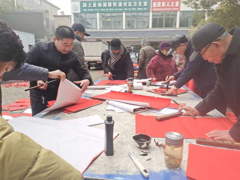 翰墨迎春启新程 文化惠民暖杨湖--颍上县杨湖镇2026年迎新春送万福送春联活动圆满举办(图10)